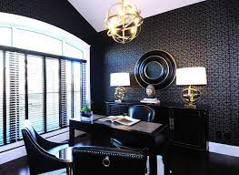 The blue and gold office. Black Gold Office Houzz