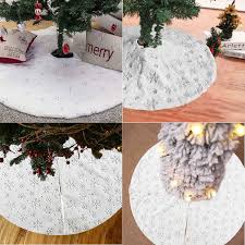 Large willow christmas tree skirt xmas rattan wicker natural base cover stand. Home Kitchen Plush Fabrics With Gold Sequin Snowflake Tree Mat For Christmas Decorations 48 Inches Large Luxury White Xmas Tree Skirt Vlovelife Christmas Tree Skirt Seasonal Decor