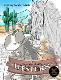 Product titlesheriff callie wild west coloring book set with sher. Grayscale Coloring Western Coloring Book For Adults Wild West Coloring Book Paperback Booktowne