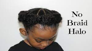 No Braid Halo Hairstyles For Little Girls Youtube