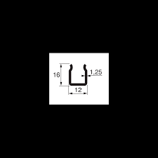 Plinthe à clipser noir long.400cm haut.15cm ép.13mm. Acier Galvanise Pareclose Profile A Froid 16x12x16x1 25 L6m