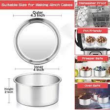 The formulas to work out the volume of a pan according to shapes are the following: Teamfar 4 Inch Cake Pan Mini Cake Pan Small Round Baking Cake Pans Set Stainless Steel For Baking Steaming Serving Healthy Sturdy Easy Clean Dishwasher Safe Set Of 3 Pricepulse