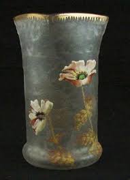 French Art Glass Vase Mont Joye Legras Art Nouveau Enamel Cameo 434508168 Antique Vase Glass Art Beautiful Vase