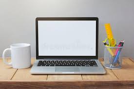 Laptop With White Screen Mock Up Template Office Desk With Computer Coffee Cup Sponsored Mock Template Sc Mugs For Men Coffee Humor Sarcastic Coffee