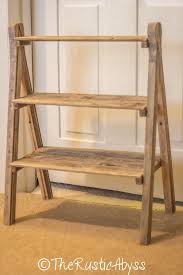 Cupcake Stand Rustic Wood Tiered Ladder With Bottom Shelf Etsy Wooden Cupcake Stands Rustic Cupcake Stands Wood Cupcake Stand