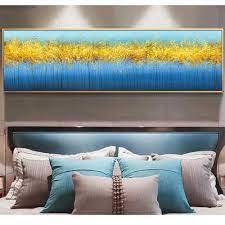 Bilder für das schlafzimmer (5057 artikel). Wangart Nordic Poster Leinwand Drucken Blau Gold Schlafzimmer Decor Abstrakte Wand Bild Fur Wohnzimmer Leinwand Wandbild Moderne Einfache Zimmer Painting Calligraphy Aliexpress