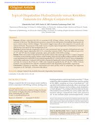 Find dosages, compare prices and get up to 20% off on prescription medicines. Pdf Topical Olopatadine Hydrochloride Versus Ketotifen Fumarate For Allergic Conjunctivitis