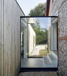 12 Glass corridor ideas | glass joining extension, glass enclosed extension, glass roof connection details