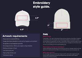 Throughout her time at teespring, emily brought forward product specs that were not only thorough in their . Embroidery Style Guide Selling Hats On Demand With Teespring Teespring Community
