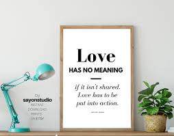 Love Quote Mother Teresa Quote Printable Wall Artblack And Etsy Wall Printables Mother Teresa Quotes Printable Wall Art