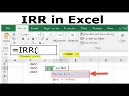 Calculate Irr In Excel Formula Examples Irr Calculation In Excel Youtube