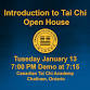 Introduction to Tai Chi Open House event in Chatham, ON