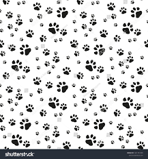 Black And White Paw Print Wallpaper Dog Paw Seamless Pattern Vector Footprint Kitten Puppy Tile Background Repeat Wallpaper Cartoon I Seamless Pattern Vector Seamless Patterns Vector Illustration
