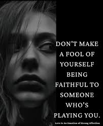 Don't look like an idiot standing by while someone is cheating