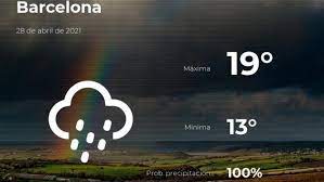 Les trois plus grandes villes sont ba. El Tiempo En Barcelona Prevision Para Hoy Miercoles 28 De Abril De 2021