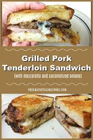 Add pork tenderloin medallions and then top with shredded lettuce and tomato. Grilled Pork Tenderloin Sandwich The Grateful Girl Cooks