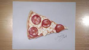 Collection of beautiful realistic drawings of sunflower parts. How I Draw A Pizza Hyperrealistic Art Youtube