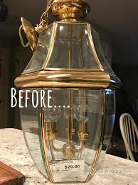 How To Upcycle A Brass Light Fixture