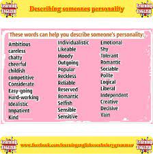 Describing Someone Personality Words To Describe Someone How To Be Likeable How To Be Outgoing