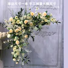 Maybe you would like to learn more about one of these? 1m Triangular Floral Wedding Decoration For Wedding Corner Flower Arrangement Artificial Flower Wall Background
