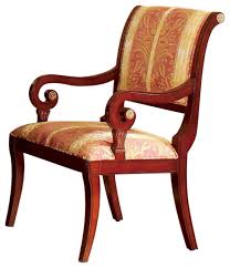 Esright mid century accent chair wooden modern living room fabric arm chair, gray accent chair with arm. Wooden Arm Chair With Bronze And Black Accents Traditional Dining Chairs By Infinity Furniture