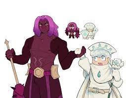 If purple Yam and milk cookie's appearance as humans reflected their  personalities (art by @nnarrano) : r/Cookierun