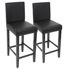 2er set barhocker barstuhl drehbar tresenhocker. 2x Barhocker Barstuhl M37 Leder Schwarz Dunkle Real De
