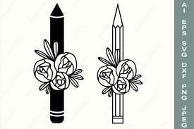 Download Floral Pensil Graphic By Anastasiyaartdesign Creative Fabrica PSD Mockup Templates