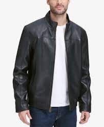Cole Haan Men S Smooth Leather Jacket Created For Macy S Reviews Coats Jackets Men Macy S