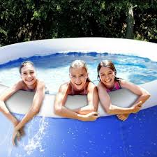 Giant Inflatable Above Ground Swimming Pool 8ft X 30inch Easy Set Blue White Ebay Summer Swimming Pool Pool Swimming Pools