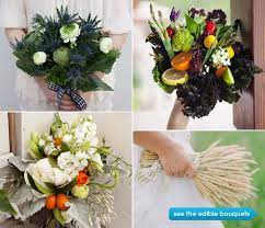 Check spelling or type a new query. Bridal Bouquets For Food Lovers Weddings Epicurious Com Vegetable Bouquet Flower Bouquet Wedding Edible Bouquets