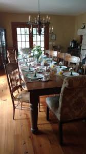 Rustic farmhouse table set large farm house cabin 8 foot. Black Walnut Dining Table Set For Breakfast Picture Of Round Barn Farm Red Wing Tripadvisor