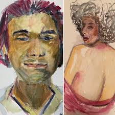 Recent watercolor and gouache paintings by a beginner artist