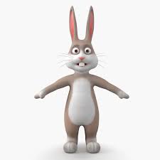 3d Model Bunny Rabbit Cartoon Easter Pet Funny Cute Animal Lapin Paques Toon Character Comic Eggs Little 3d Model Cartoon Easter Bunny Bunny