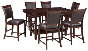 Counter height dining table is an exquisite modern centerpiece to breathe some new life into your dining room. Collenburg Counter Height Dining Table And 6 Barstools D564 32 124 6 Dining Room Groups Pruitt S Fine Furniture