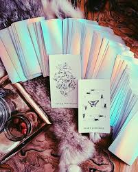 This is a set of 16 holographic tarot cards designed for use with arkham horror: The Luminous Spirit Tarot Deck Holographic Back With Minimalist Drawings A Perfect Gift For All The Tarot Card Spreads Tarot Card Decks Tarot Cards For Sale