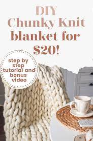 100 Diy Christmas Gifts For Everyone On Your List Chunky Knit Blanket Diy Chunky Blanket Diy Diy Knit Blanket