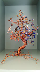 Tree Sculpture Artwire Tree Bonsai Tree Feng Shui Gemstone Etsy Tree Sculpture Bonsai Tree Feng Shui