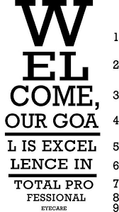 Eye Chart Eye Chart Art Wall Decal Message Sticker Vinyl