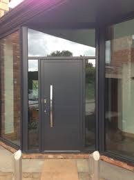 Hormann Front Entrance Door Topprestige Plus Style 693 In Ral 7016 Anthracite Grey Exterior Door Styles Brick Exterior House Doors Interior Modern
