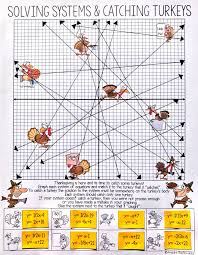 Coloring pages free printable halloween zombie coloring color by. Solving Systems Of Equations By Graphing Thanksgiving Math Activity Thanksgiving Math Activities Thanksgiving Algebra Algebra Worksheets