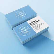 Pret A Utiliser Premium 90x50 Mm Deux Modeles De Modeles De Maquette De Cartes De Visite Horizontales En Vue En Perspective Superieure Business Card Mock Up Design Template Mockup Design