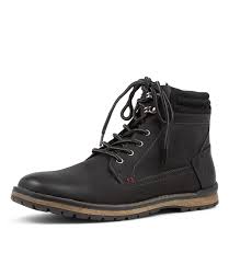 Lionel Black Leather Lace Up Boots by Colorado