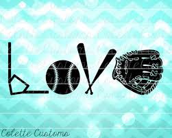 Baseball Love Svg Eps Dxf And Png Files For Cricut And Silhouette Machines Silhouette Machine Cricut Vinyl Cricut