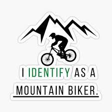 Keep calm and cycle on funny cycling for cyclist classic round sticker. Mountain Biker Apparel Funny Mtb Apparel Sticker By Lyfeinmountains Redbubble Biker Outfit Mountain Biker Biker