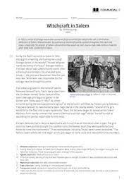 To this day, the salem witch trials are considered the most extreme example of violent hysteria targeted at a specific group of people. Newstart Zom The Salem Witch Hunts Common Lit Answers Salem Witch Trials Docx Kathleen Nguyen Period 7 The Salem And Other Witch Hunts 1 2 3 4 5 6 7 D B A C D A