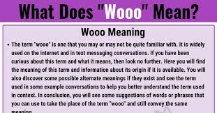 Wooo Meaning What Does Wooo Mean With Useful Conversations 7esl Meant To Be Words Text Messages