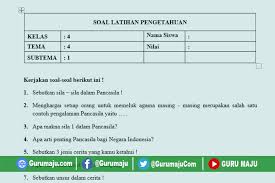 Soal tematik kelas 4 tema 1 subtema 1. Soal Uh Ph Kelas 4 Tema 4 Kurikulum 2013 Revisi Tahun 2021 Guru Maju