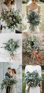 2018 wedding trends, wedding bouquets. All Greenery Wedding Bouquets For 2019 Trends Greenery Wedding Bouquet White Wedding Bouquets Wedding Bouquets