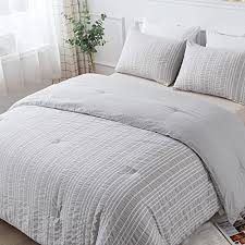 Free shipping on orders over 30€! Amazon Com Lush Decor Gray Comforter Farmhouse Stripe 3 Piece Reversible Bedding Set King Home Kitchen